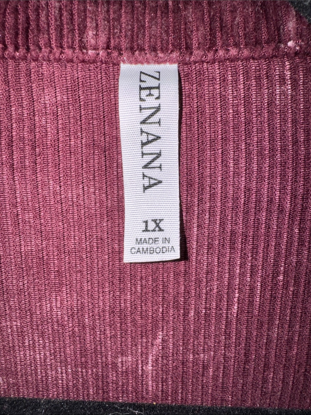 Zenana Outfitters Corduroy Button-Front Jacket - Plum - Picture 2 of 5